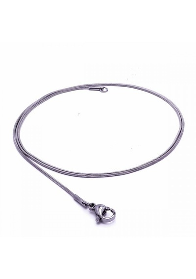 Erkek İnce Çelik Kolye 1mm 9201 Gümüş