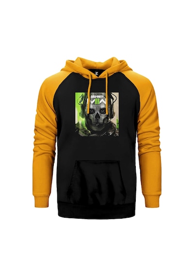 Call Of Modern Warfare Iı Ghost Sarı Renk Reglan Kol Kapşonlu Sweatshirt Sarı