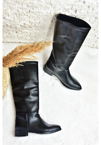 Fox Shoes Siyah Düz Taban Günlük Kadın Çizme L726600909 Siyah
