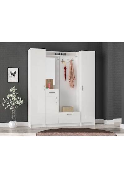 Abre Vm-343637 Beyaz Vestiyer Portmanto Ayakkabılık Diğer