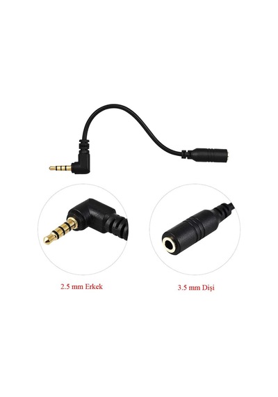 2.5 mm Girişli DSLR Kameraya Mikrofon Bağlama Kablosu - AL2314