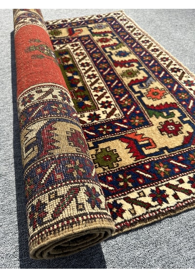 El Dokuma Taşpınar Halısı Seccade 121x198 Büyük Seccade Namazlık Turuncu