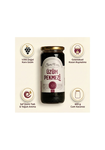 Tahin Ve Üzüm Pekmezi İkili Paket 1 Kg + 600 Gr Kahvaltılık Doğal Set - 599222485
