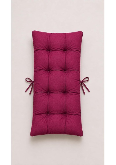 45x80 Cm Sandalye Minderi Ve Yer Minderi, Kapitone Düğmeli Çok Amaçlı Bahçe Ve Balkon Koltuk Minderi, Konforlu Ev Tekstili Bordo Diğer