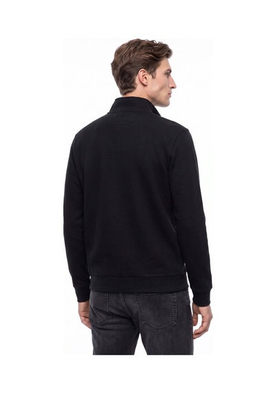 Mustang Antrasit Erkek Fermuarlı Basic Nakışlı Sweatshirt M6wm-swt1591