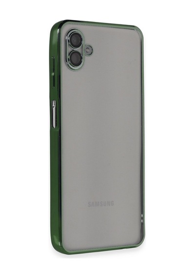 Samsung Galaxy Uyumlu A04 Kılıf Razer Lensli Silikon - Yeşil Bz8683140483227