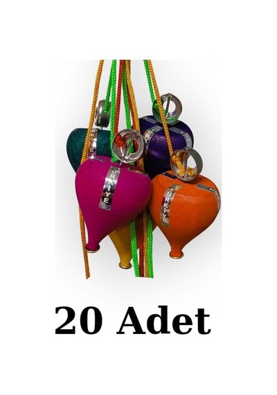 Renkli Ağaç Topaç 20 Adet