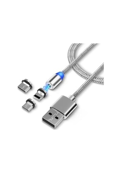 Alfais 4910 Apple iPhone Uyumlu Lightning Micro Usb Type C Mıknatıslı