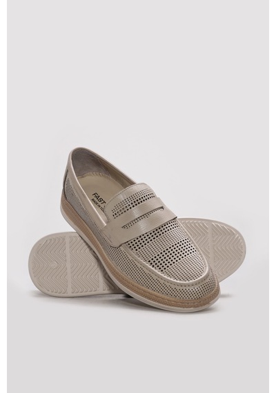 Fast Step Hakiki Deri Erkek Casual Ayakkabı 951ma395 Bej
