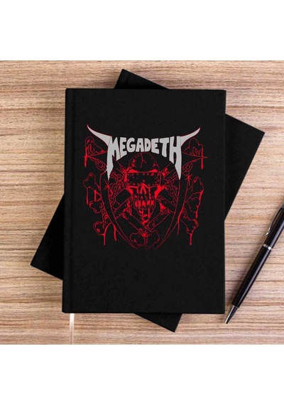 Megadeth Killing Is My Business Siyah Çizgisiz Kanvas Defter