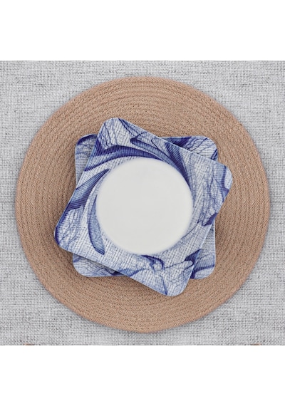 Güral Pspinoza 6 Parça 24x24 Cm Bone Düz Tabak Takımı - 845p