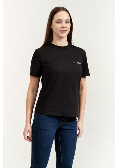 Calvin Klein Kadın Regular Fit Yuvarlak Yakalı %100 Pamuklu Kısa Kollu Siyah T-shirt Lv047e809g-ub1-12826 Siyah Calvin Klein Kadın Regular Fit Yuvarlak Yakalı %100 Pamuklu Kısa Kollu Siyah T-shirt Lv047e809g-ub1-12826 Siyah