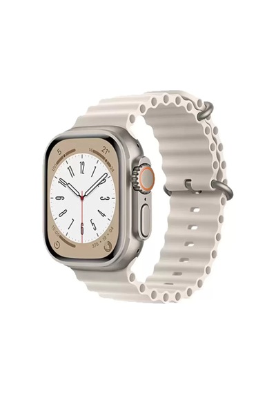 Newface Apple Watch Uyumlu 38mm Ocean Kordon - Krem