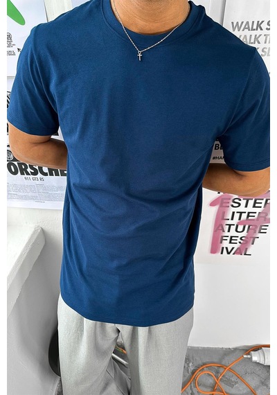 Lacivert Basic Premium Regular Fit Tişört Lacivert