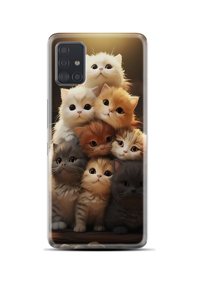 Samsung Galaxy Uyumlu A31 Kılıf Boutique Baskılı Resimli Kedicikler Pcode -027