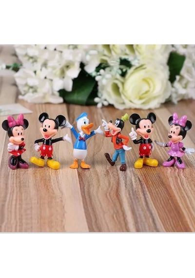 Disney Mickey Mouse Clubhouse Minnie Donald Duck 6 Parça Figür Seti