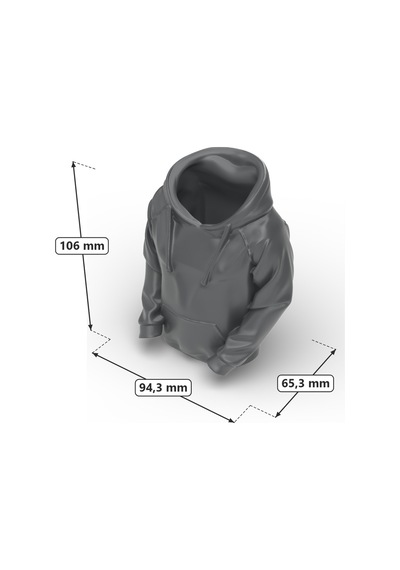 Hoodie Tasarımlı Dekoratif Kalemlik Siyah