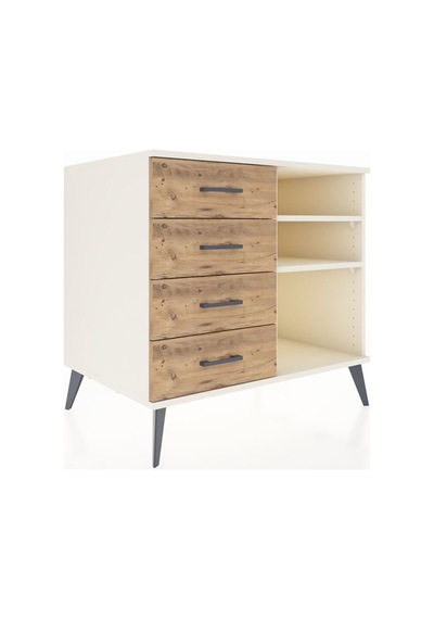 Kronos Şifonyer 2 Raflı 4 Çekmeceli 88x59x80 Aytaşı-aytaşı/çam Aytaşı/çam