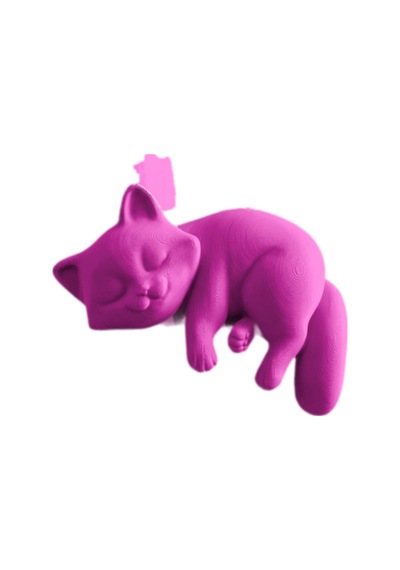 Uyuyan Kedi Figürü 10x8 Cm Dekoratif Biblo Raf Süsü Pembe