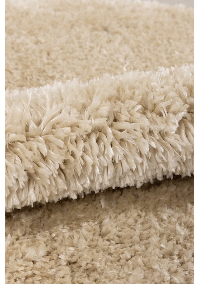 Koza Home Douro Shaggy Banyo Paspası Bej Kaydırmaz Taban Daire 100 X 100 Cm Bej