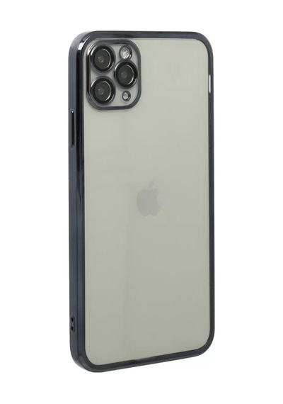 Apple iPhone Uyumlu 11 Pro Kılıf Lensli Silikon - Siyah Çok Renkli