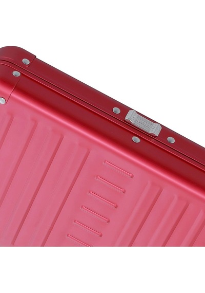 Aleon Vanity Kılıfı 25 Cm Gümüş Alüminyum Omuz Çantası, Hafif, Dayanıklı, Şık Tasarım Pembe