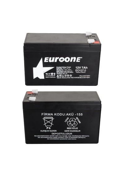 Ayt Euroone Eo127.0 12 Volt 7 Amper Bakımsız Kuru Akü