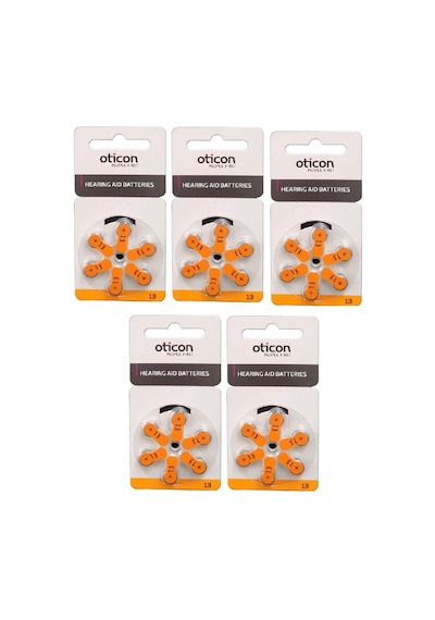 Oticon İşitme Cihazı Pili 6Lı No13 Toplam 5X6 30 Adet