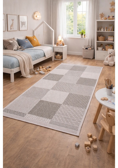 Merinos Rs Sisal 79269-096 Özel Kesme Halı Gri Çok Renkli