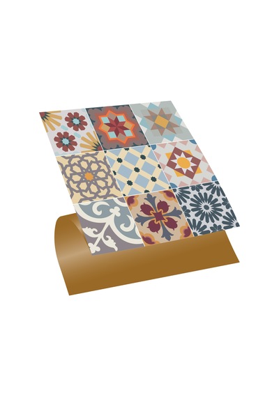 Tink KENDİNDEN YAPIŞKANLI KARMA AGORA DESENLİ PVC KARO 30X30
