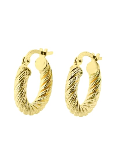 Burma Altın Halka Küpe Çap:1.8cm Sarı Altın