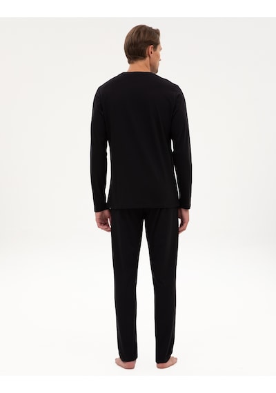 Pierre Cardin Erkek Siyah Pijama Takım 50322636-001 Siyah