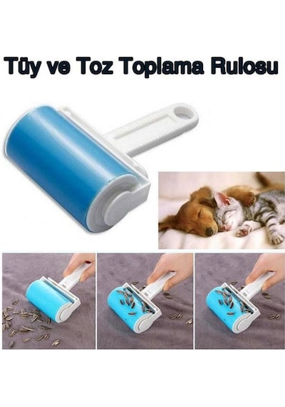 Yapışkanlı Tüy Kıl Toz Toplama Rulosu Yıkanabilir Toplayıcı Rulo