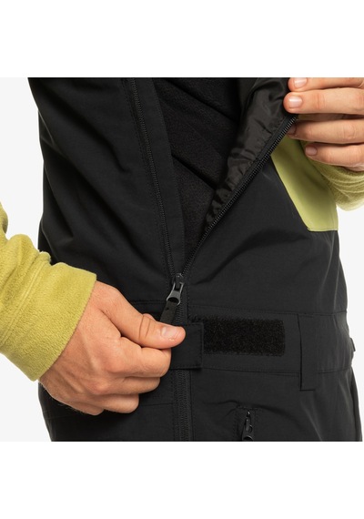 Quiksilver Fly High Bib Erkek Siyah Snowboard Pantolonu Kvj0