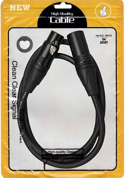 Magicvoice Ld381 1 Metre Canon Xlr Dişi - Canon Xlr Erkek Stereo Plastik Jak Mikrofon Ses Kablosu