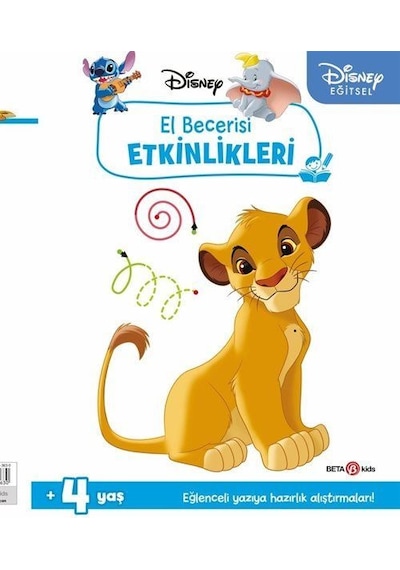 Disney Eğitsel Simba El Becerisi Etkinlikleri Yazıya Hazırlık 4+Yaş- Beta Kids