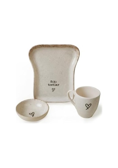Atıştırmalık Tost Seti 3 Parça 22498-22508 Açık