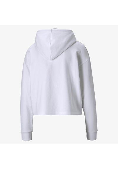 Puma Essentials Cropped Logo Rose Dust Kadın Beyaz Sweatshirt