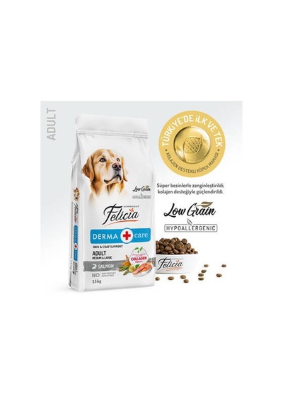Hypoallergenic Medium Large Somonlu Düşük Tahıllı Yetişkin Köpek Maması 15 Kg