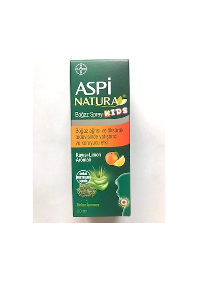 Aspinatura Kids Kayısı Limon Aromalı Boğaz Spreyi 20   ML