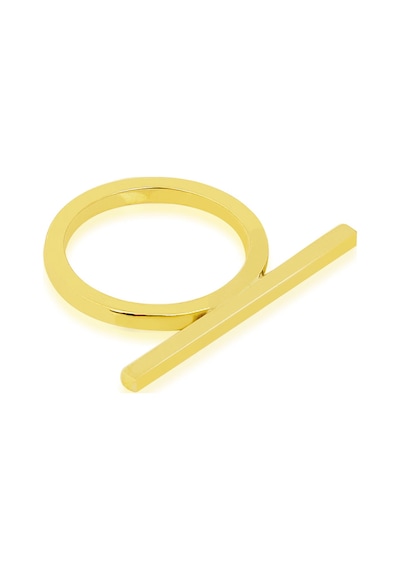 Kuyumcudukkani Elişi Çubuklu Taşsız Yüzük-10361-g Gold
