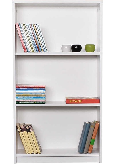 3 Raflı Kitaplık-beyaz 58x106x23 Cm