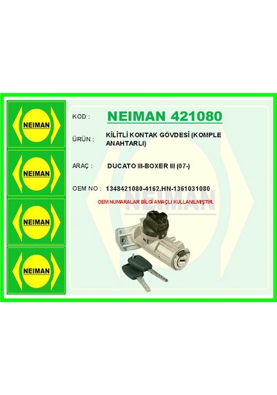 Kilitli Kontak Gövdesi Komple Anahtarlı Ducato Iıı-boxer Muratech - 79 Iıı 07- Çok Renkli