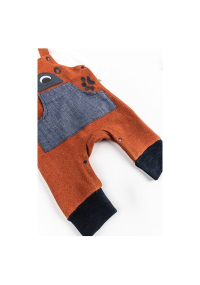 Babymod Ayıcık İşlemeli Erkek Bebek Tulum Salopet Takım 001