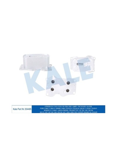 Kale 354485 Yağ Soğutucu Kartus P307 3008 Expert Iıı Jumpy Iıı Rcz 308 P607 508 P807 5008 P407 C5 Iı C4 C3 9m5q6l625ab