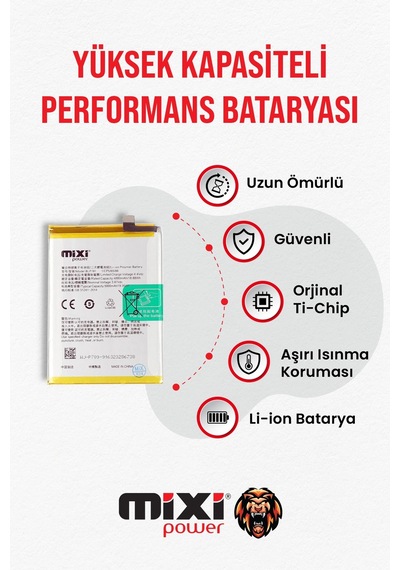 Oppo A52 / A72 / A92 Uyumlu Tam Kapasite Batarya