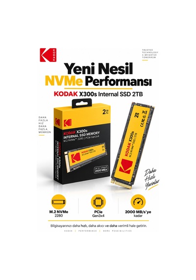X300s 2tb M.2 Nvme Pcıe Gen3x4 2280 Ssd 2500 Mb/s Okuma 2000 Mb/s Yazma Hızlı Ssd 34757045