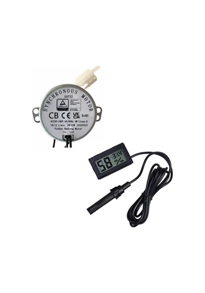 50 Tyz 10/12 Rpm Kuluçka Motoru Viyol Çevirme Ve Nem Ölçer Bayi Depom