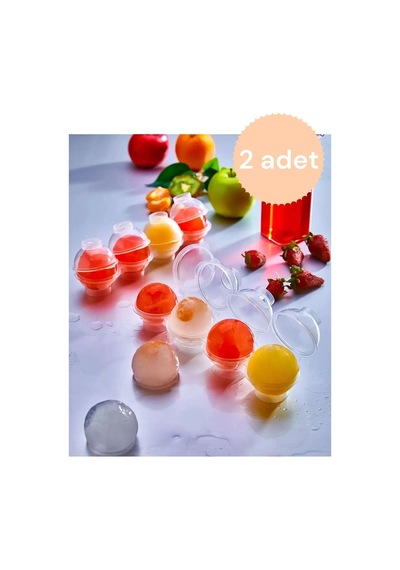 Ferah Plastik 2 Li Küre Şeklinde Buz Kalıbı 4 Lü Kalıp Ile Pratik Ve Eğlenceli Buz Hazırlığı Plast Diğer