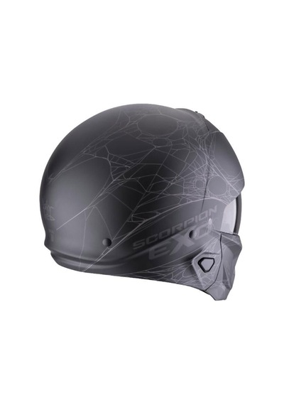 Scorpion Exo Combat 2 Spider Web Modüler Motosiklet Kaskı Mat Siyah Gümüş - Gümüş